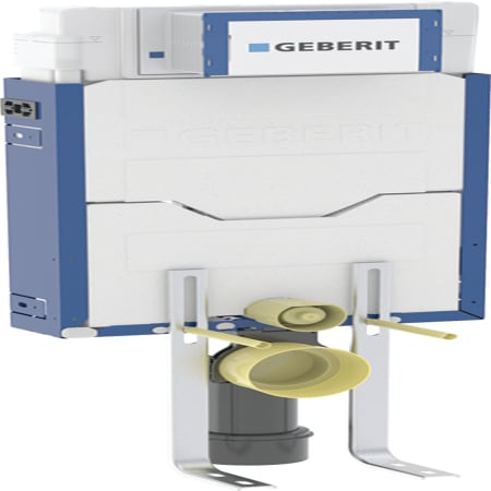 Geberit Kombifix element for wall-hung WC, 108 cm, with Sigma concealed cistern 12 cm, with leg supports
