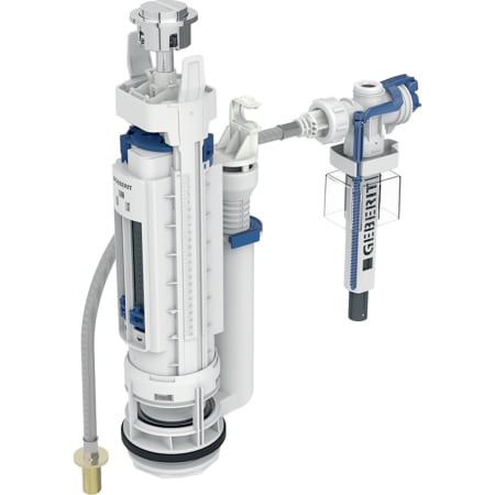 Geberit type 290-383 binnenwerk spoeling met 2 hoeveelheden, wateraansluiting universeel, 3/8", nippel van messing