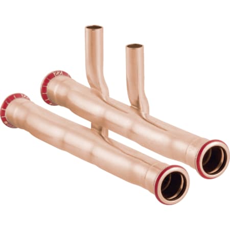 Geberit Mapress Copper set of connector T-pieces for inlet and return flow