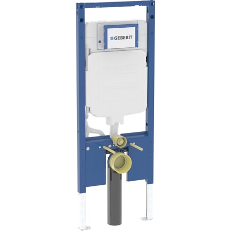 Geberit Duofix element for wall-hung WC, 120 cm, with Sigma concealed cistern 8 cm, for wood frame wall