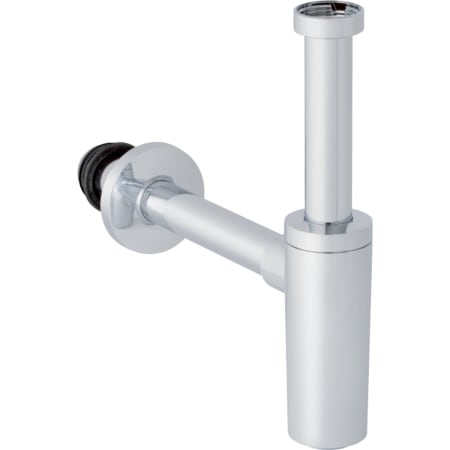 Geberit dip tube trap for washbasin, horizontal outlet, push-on seal, wall collar