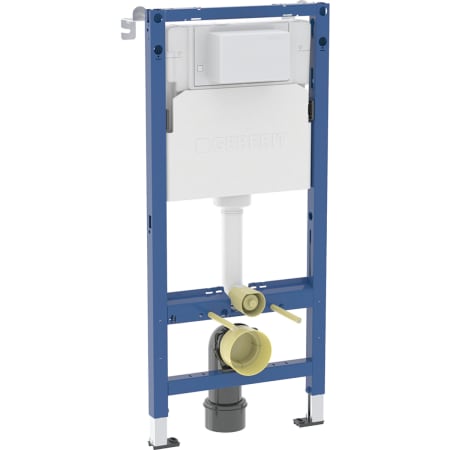 Geberit Duofix element for wall-hung WC, 112 cm, with Alpha concealed cistern 12 cm, 6 / 3 litres