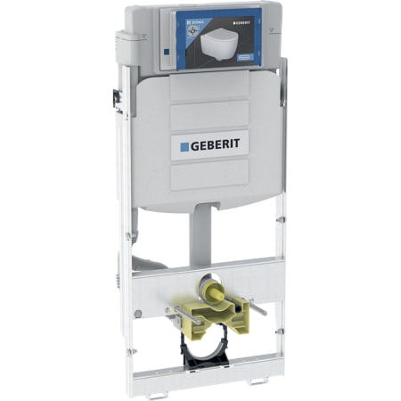 Geberit GIS element for wall-hung WC, 114 cm, with Sigma concealed cistern 12 cm and Power & Connect box