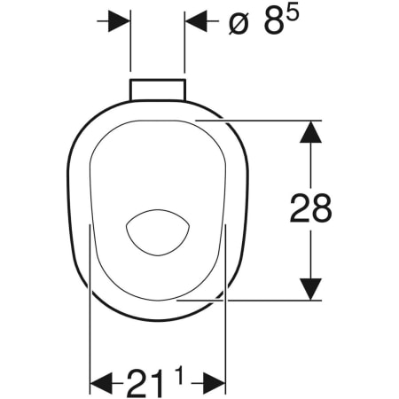 Cuvette WC au sol - sortie horizontale 85 mm - Bambini GEBERIT