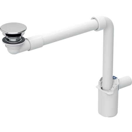 Geberit washbasin drain, space-saving model, slim design, with free outlet and valve cover