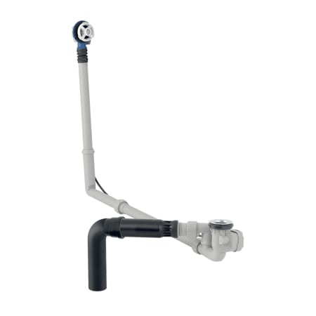 Geberit bathtub drain with turn handle, d52, length 76 cm, with straight connector with ball joint, counterflow principle
