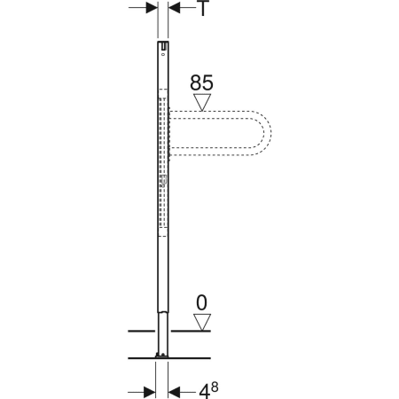Geberit - Bâti-support applique - Bâti-support Duofix WC suspendu, 112 cm,  adapté PMR avec WC hauteur réglable pour barres de relevage - Geberit :  : Bricolage
