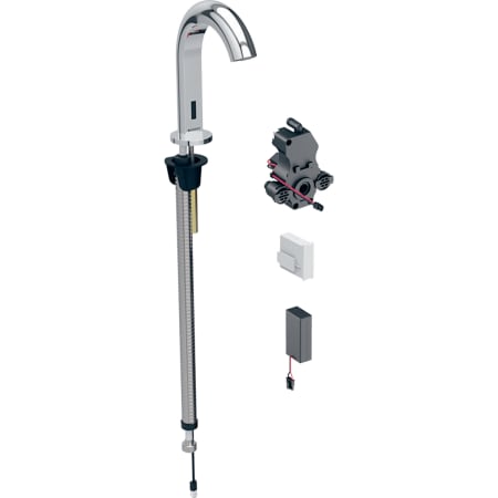 Geberit Piave washbasin tap, deck-mounted, battery operation, for concealed function box