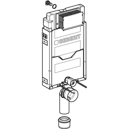 Geberit Kombifix element for wall-hung WC, 108 cm, with Sigma concealed cistern 12 cm - Elements for WCs