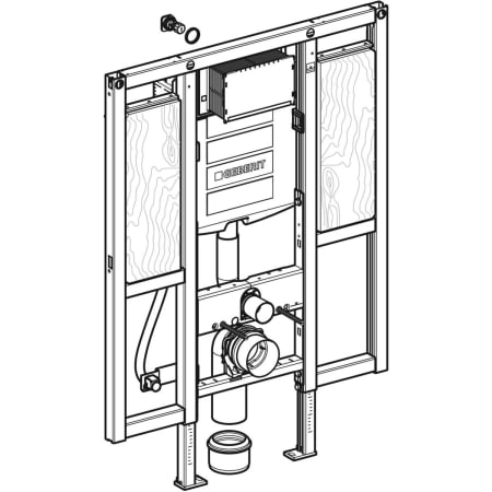 Geberit - Bâti-support applique - Bâti-support Duofix WC suspendu, 112 cm,  adapté PMR avec WC hauteur réglable pour barres de relevage - Geberit :  : Bricolage