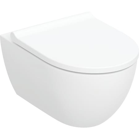 Geberit Acanto set of wall-hung WC, washdown, shrouded, TurboFlush, with WC seat