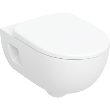 Geberit Selnova fali WC mélyöblítésű készlet, Premium, részben zárt forma, Rimfree, WC-ülőkével