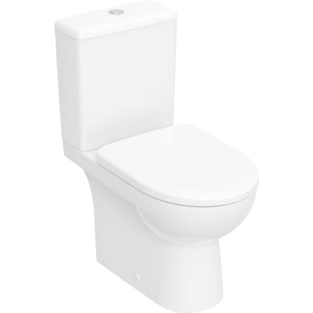 Pack WC au sol avec réservoir attenant Geberit Renova sortie multidirectionnelle, semi-caréné, Rimfree, avec abattant WC