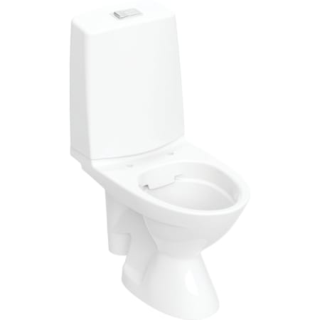 IDO Glow 63 -lattia-WC, avoin S-lukko, kiinnitys silikonilla, yksihuuhtelu, Rimfree