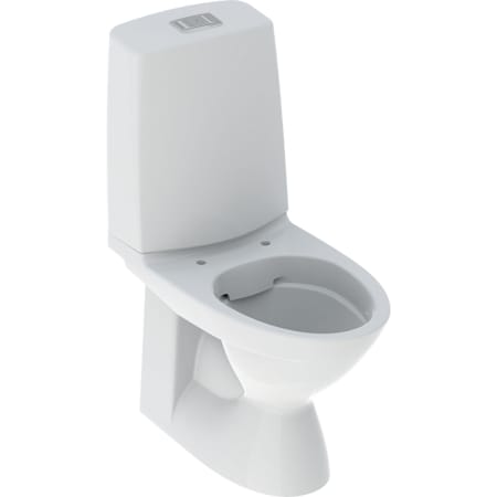 Porsgrund Glow 60 gulvstående toalett med skjult S-lås, festing med silikon, dobbeltskyll, Rimfree