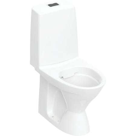 IDO Glow 62 -lattia-WC, piiloviemäri-S-lukko, elektroninen huuhtelu, verkkovirtakäyttöinen, kosketusvapaa, Rimfree