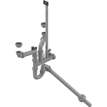 Geberit 多功能接口，用于两个洗涤池