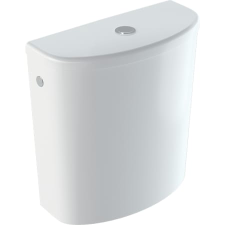 Geberit Selnova exposed cistern, close-coupled, dual flush, lateral water supply connection