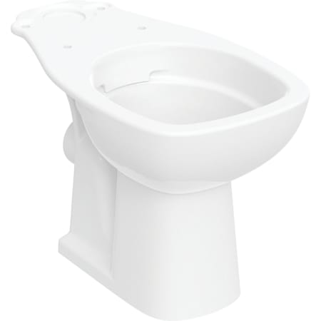 Twyford Alcona floor-standing WC for close-coupled exposed cistern, washdown, square design, horizontal outlet, Rimfree