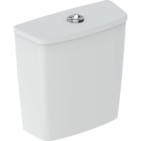 Geberit Bastia exposed cistern, close-coupled, dual flush, bottom water supply connection, for WC with flush rim