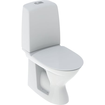 Ifö Spira 6260 golvstående WC inbyggt s-lås, enkelspolning, Rimfree, med WC-sits