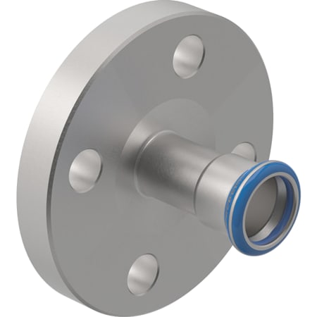Geberit Mapress Stainless Steel flange PN 10/16, with pressing socket (FKM, blue)