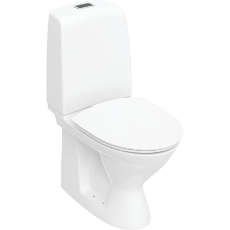 Ifö Spira 6260 golvstående WC med inbyggt s-lås, elektronisk spolning, batteridrift, beröringsfri, Rimfree, med WC-sits