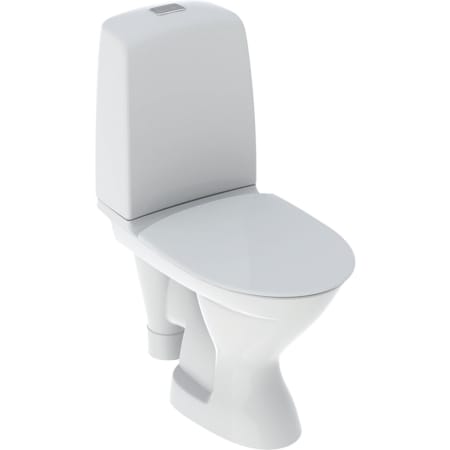 Ifö Spira 6270 golvstående WC öppet S-lås, infästning med silikontätning, dubbelspolning, Rimfree, med WC-sits