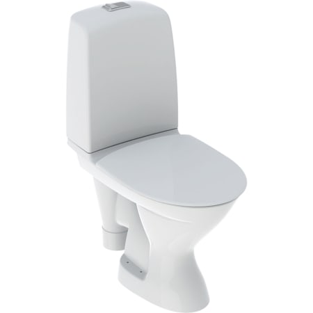 Ifö Spira 6270 golvstående WC öppet s-lås, enkelspolning, Rimfree, med WC-sits