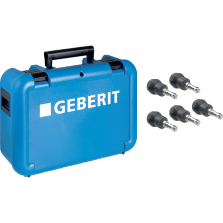 Geberit FlowFit -laukku jäysteenpoisto- ja kalibrointityökaluilla