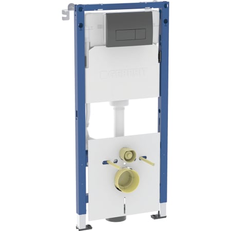 Geberit Duofix element for wall-hung WC, 112 cm, with Delta concealed cistern 12 cm, Delta50 actuator plate, square
