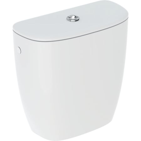 Geberit Bastia exposed cistern, close-coupled, dual flush, lateral water supply connection, for WC Rimfree