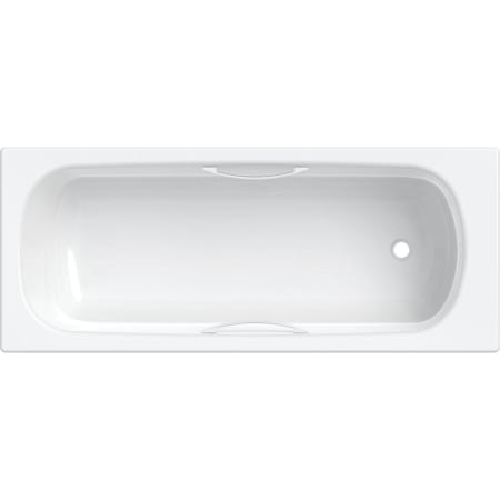 Twyford Celtic rectangular bathtub, antislip surface, with handles