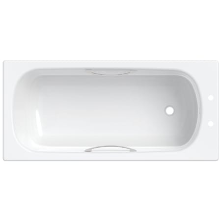 Twyford Celtic rectangular bathtub, anti-slip surface, with handles