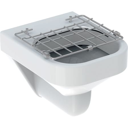 Geberit Publica slop hopper with hinged grating and drain strainer