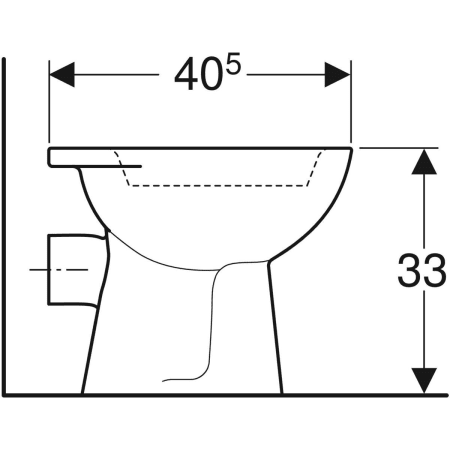 WC au sol pour enfant, cuvette à fond creux, sans trous pour abattant -  BAMBINI (Geberit) - MPSB DISTRIBUTION
