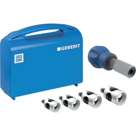 Geberit Mepla deburring and calibration attachments, in case