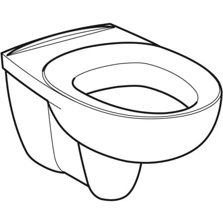 WC suspendu à fond creux Geberit Publica, avec assise ergonomique