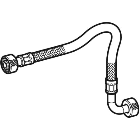 Geberit flexibilis cső, PVC-burkolattal, Sigma falsík alatti öblítőtartályhoz, 8 cm