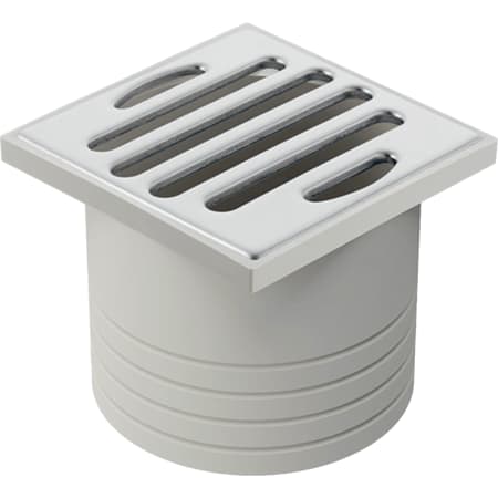 Geberit ready-to-fit set for collector drain, slotted grating 10 x 10 cm