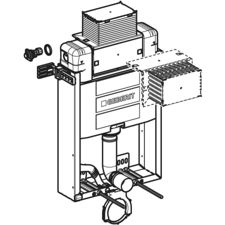 Geberit Kombifix Element für Wand-WC, 98 cm, mit Omega Unterputzspülkasten 12 cm - Elemente für WCs