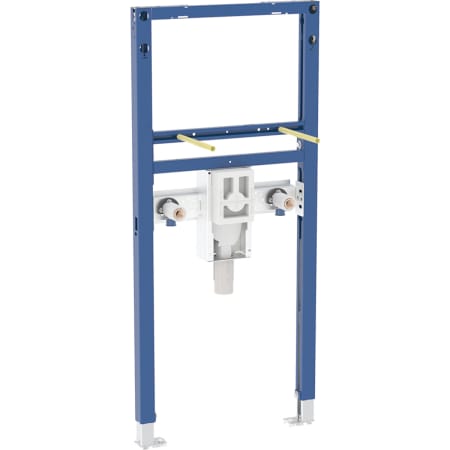 Bâti-support Geberit Duofix pour lavabo, 112 cm, robinetterie sur gorge, avec siphon à encastrer