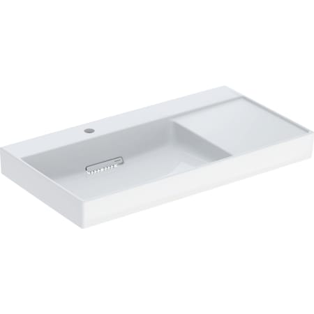 Geberit ONE washbasin, horizontal outlet, right shelf surface