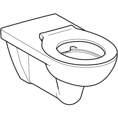 Pack WC suspendu à fond creux Geberit Renova Comfort, rallongé, Rimfree, avec lunette d’abattant