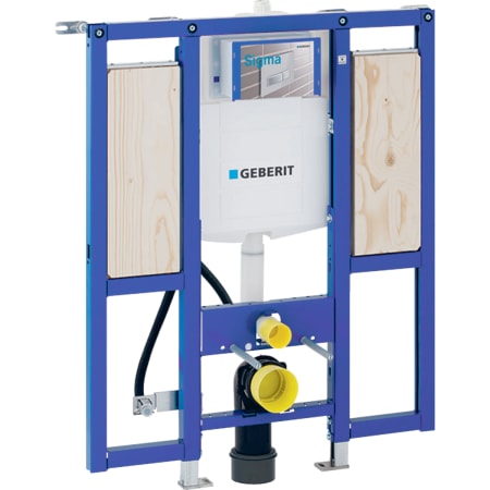 Geberit Duofix element for vegghengt toalett, 112 cm, med Sigma innbyggingssisterner 12 cm, universell utforming, for støttegrep, PEX-kobling