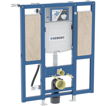 Geberit Duofix element for vegghengt toalett, 112 cm, med Sigma innbyggingssisterner 12 cm, universell utforming, for støttegrep, PEX-kobling