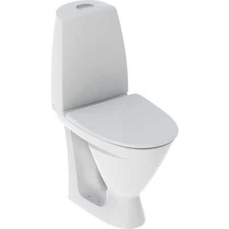 Ifö Sign 6872 golvstående WC förhöjd, universallås täckt, dubbelspolning, med WC-sits