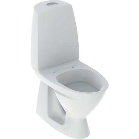 Porsgrund Sign 6860 gulvstående toalett med skjult S-lås, festing med silikon, dobbeltskyll
