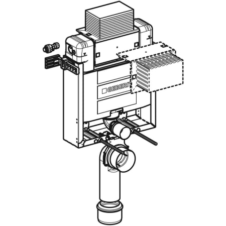 Geberit Kombifix element for wall-hung WC, 82 cm, with Alpha concealed cistern 12 cm - Elements for WCs