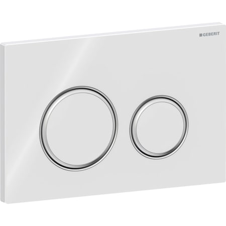 Geberit Sigma21 actuator plate for dual flush, metal colour chrome-plated